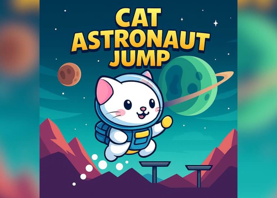 Cat Astronaut Jump